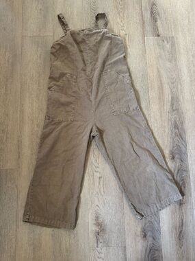 Universal Thread Linen-Blend Top in Taupe